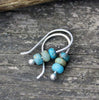 Turquoise kralen oorbellen