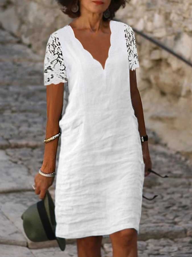 Women Short Sleeve Mini Dress