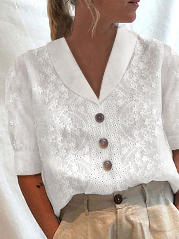 Blouse Short Sleeve Loose