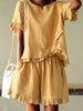 Ruffle Top and Wide-leg Short