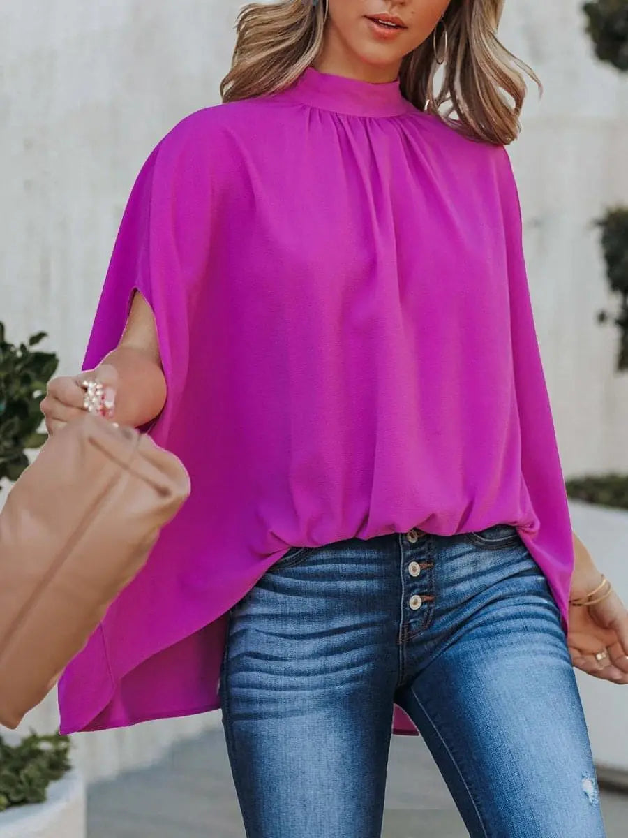 Stand Collar Cover-Up Tops