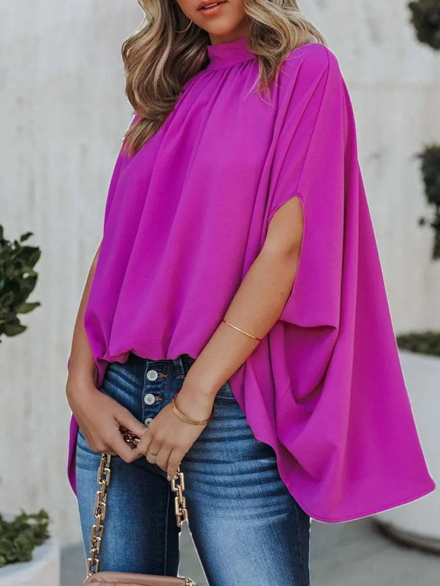 Stand Collar Cover-Up Tops