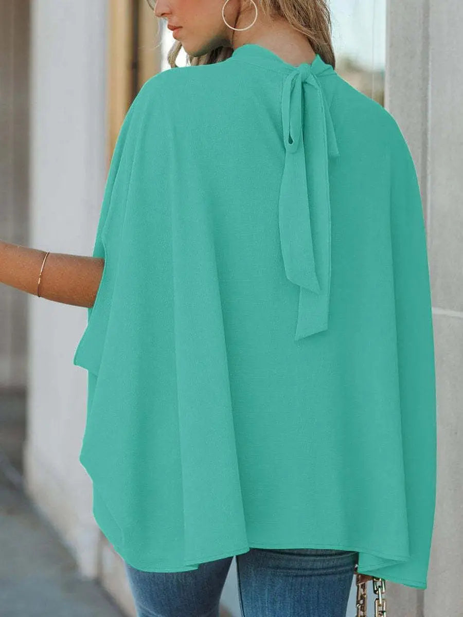 Stand Collar Cover-Up Tops