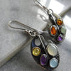 Veelkleurige stenen hanger oorbellen