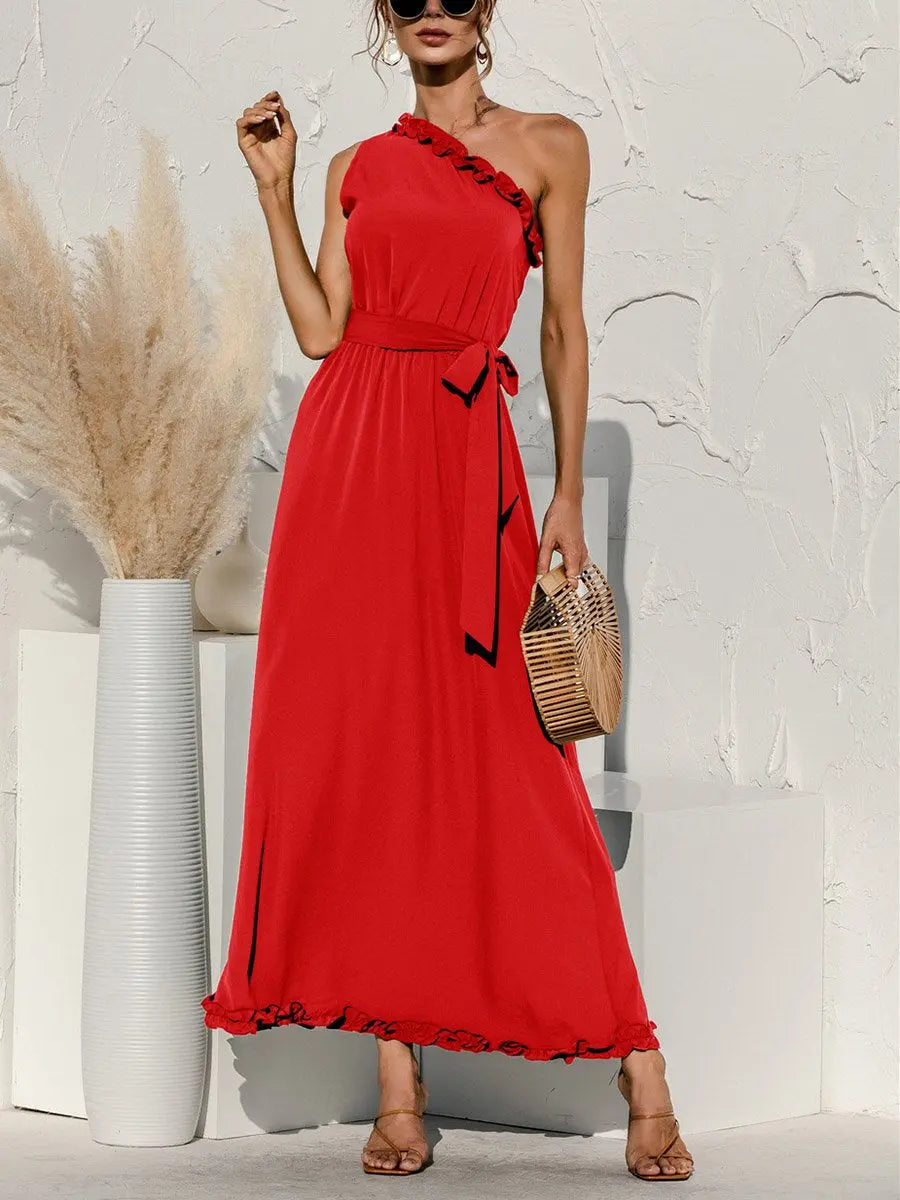 Ruffle One-Sided Dress