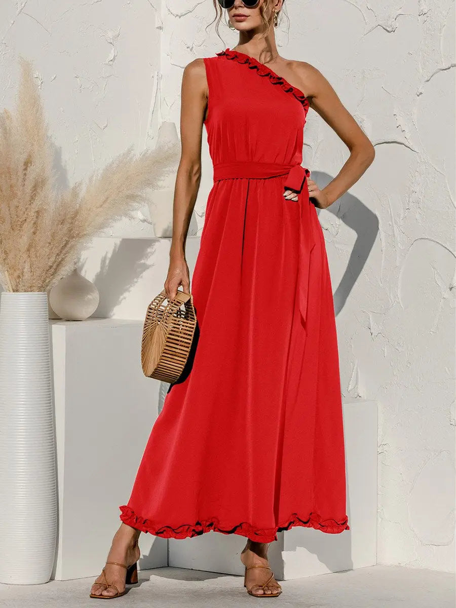 Ruffle One-Sided Dress