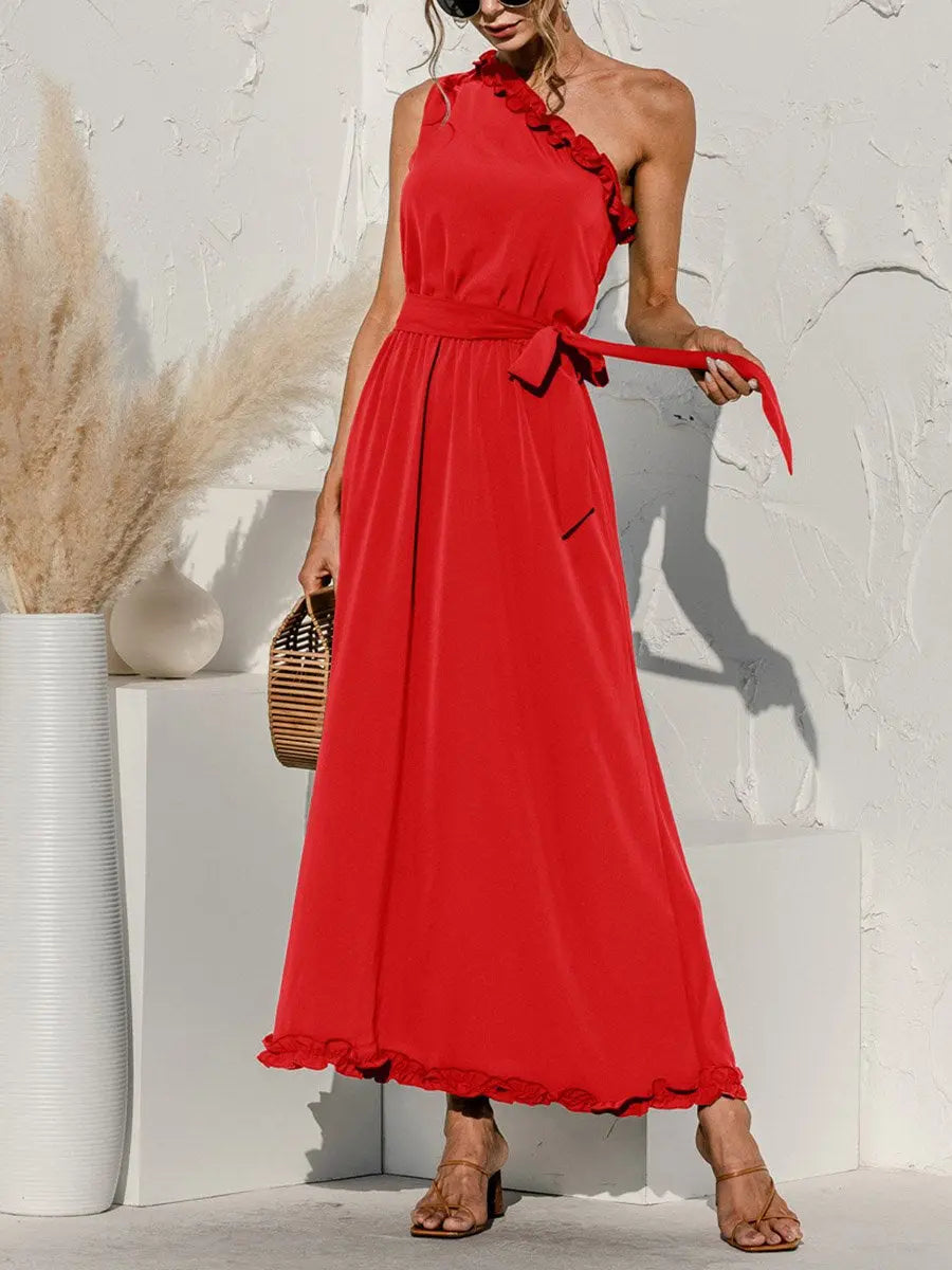 Ruffle One-Sided Dress
