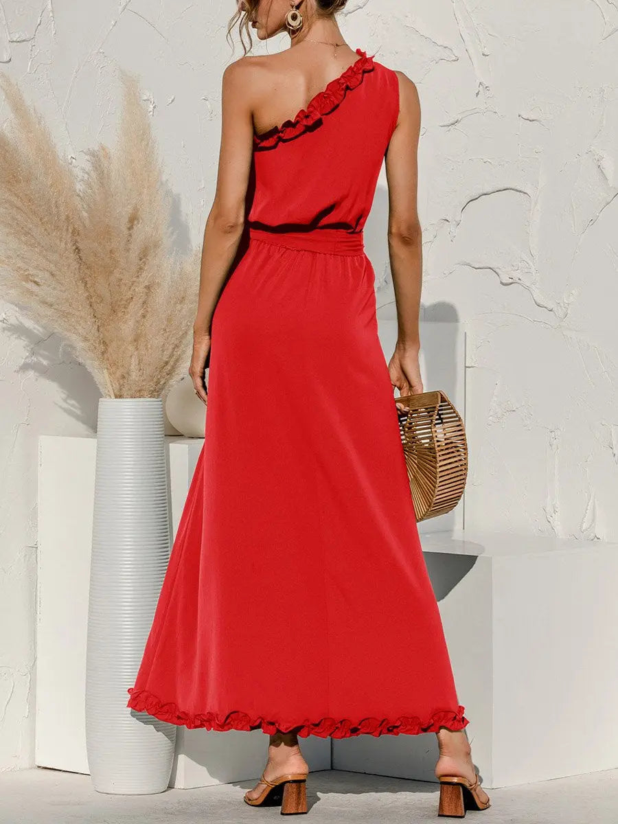 Ruffle One-Sided Dress