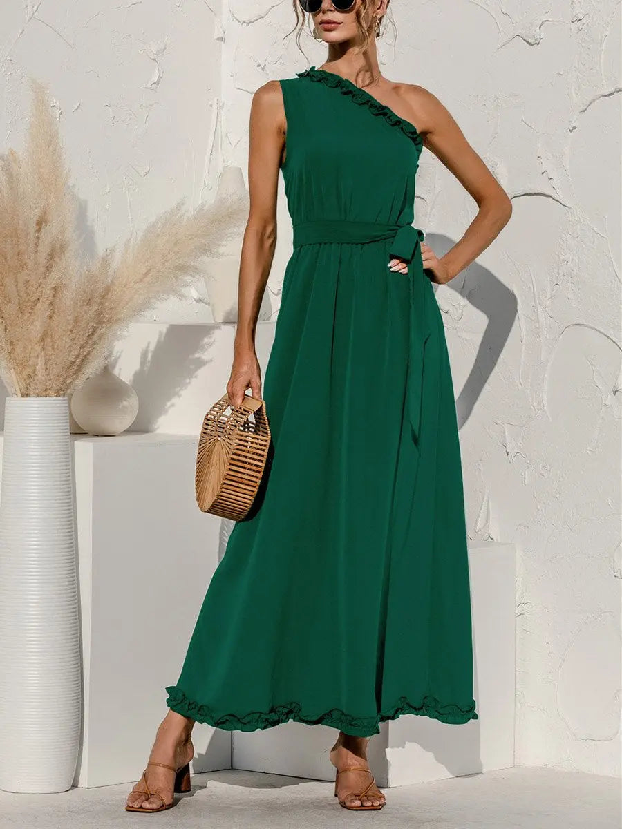 Ruffle One-Sided Dress