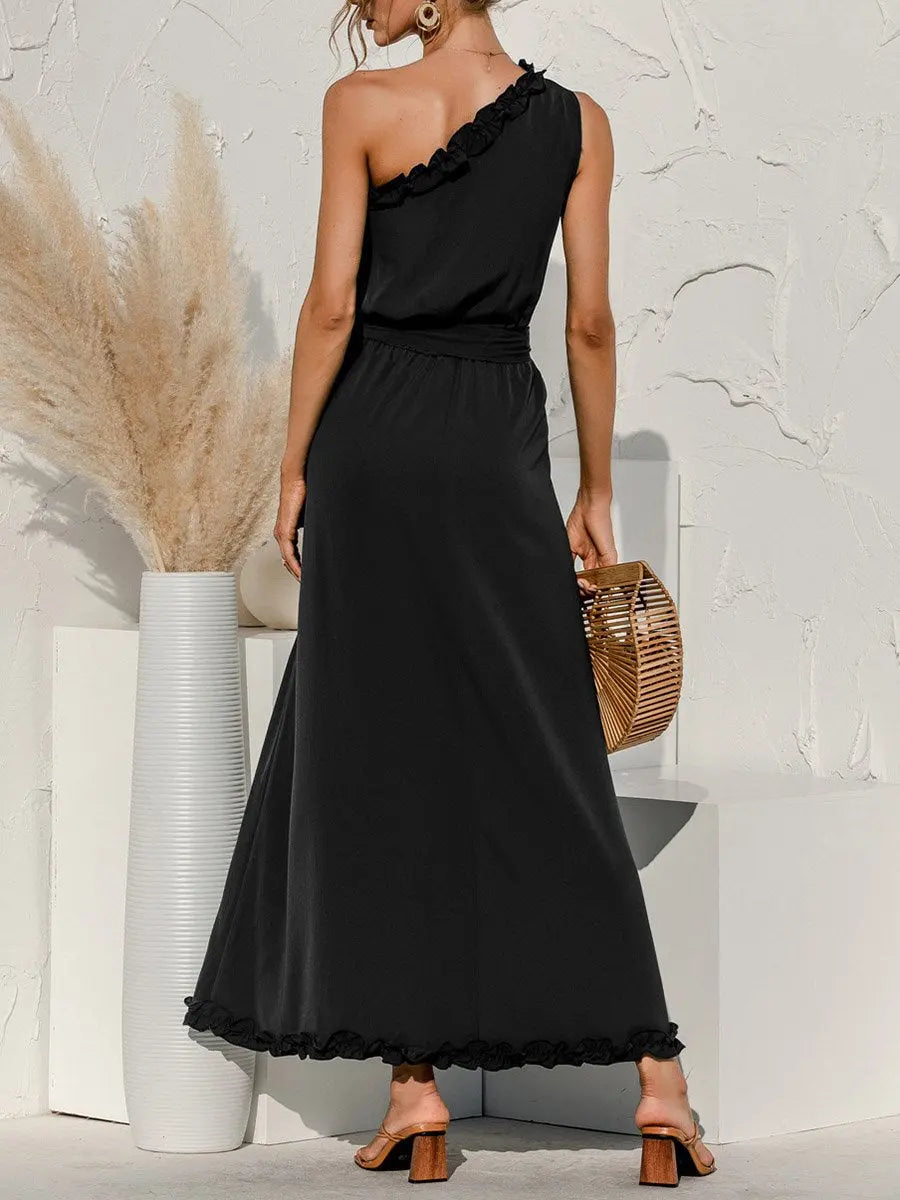Ruffle One-Sided Dress