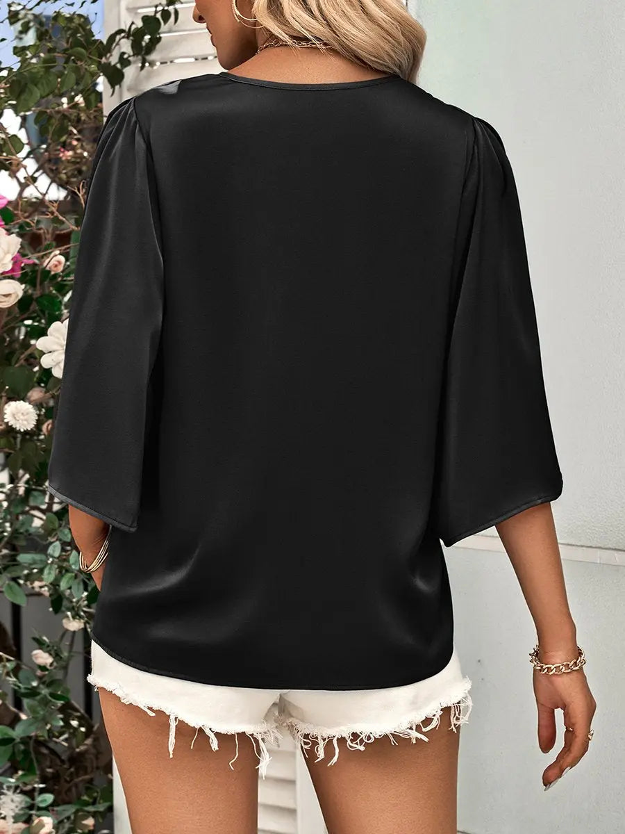 V-Neck Half Sleeve Tops