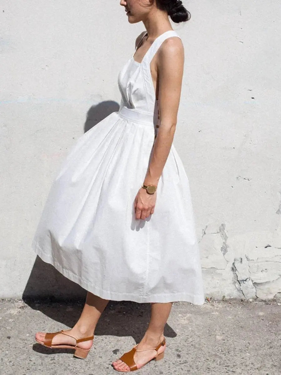 Sleeveless Pleated Dress