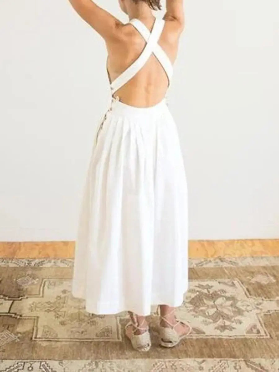 Sleeveless Pleated Dress