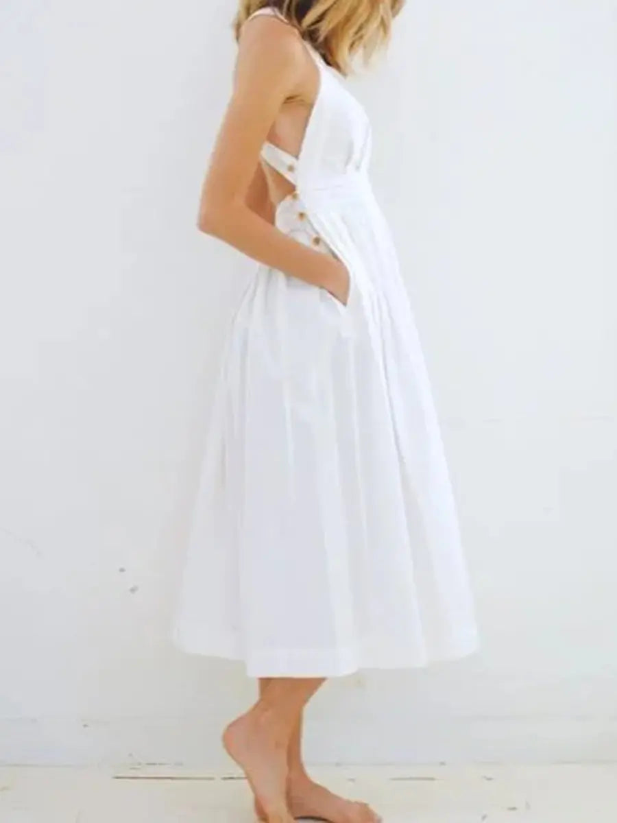 Sleeveless Pleated Dress