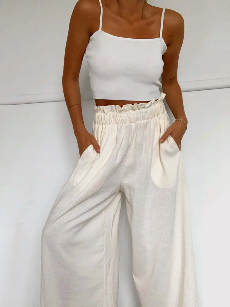 High-waist Wide-Leg Pants