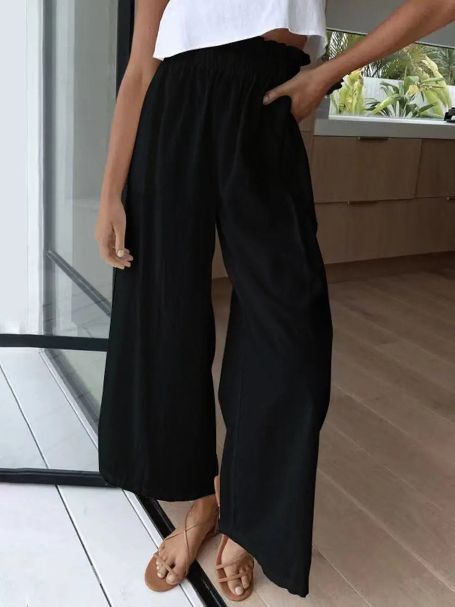 High-waist Wide-Leg Pants