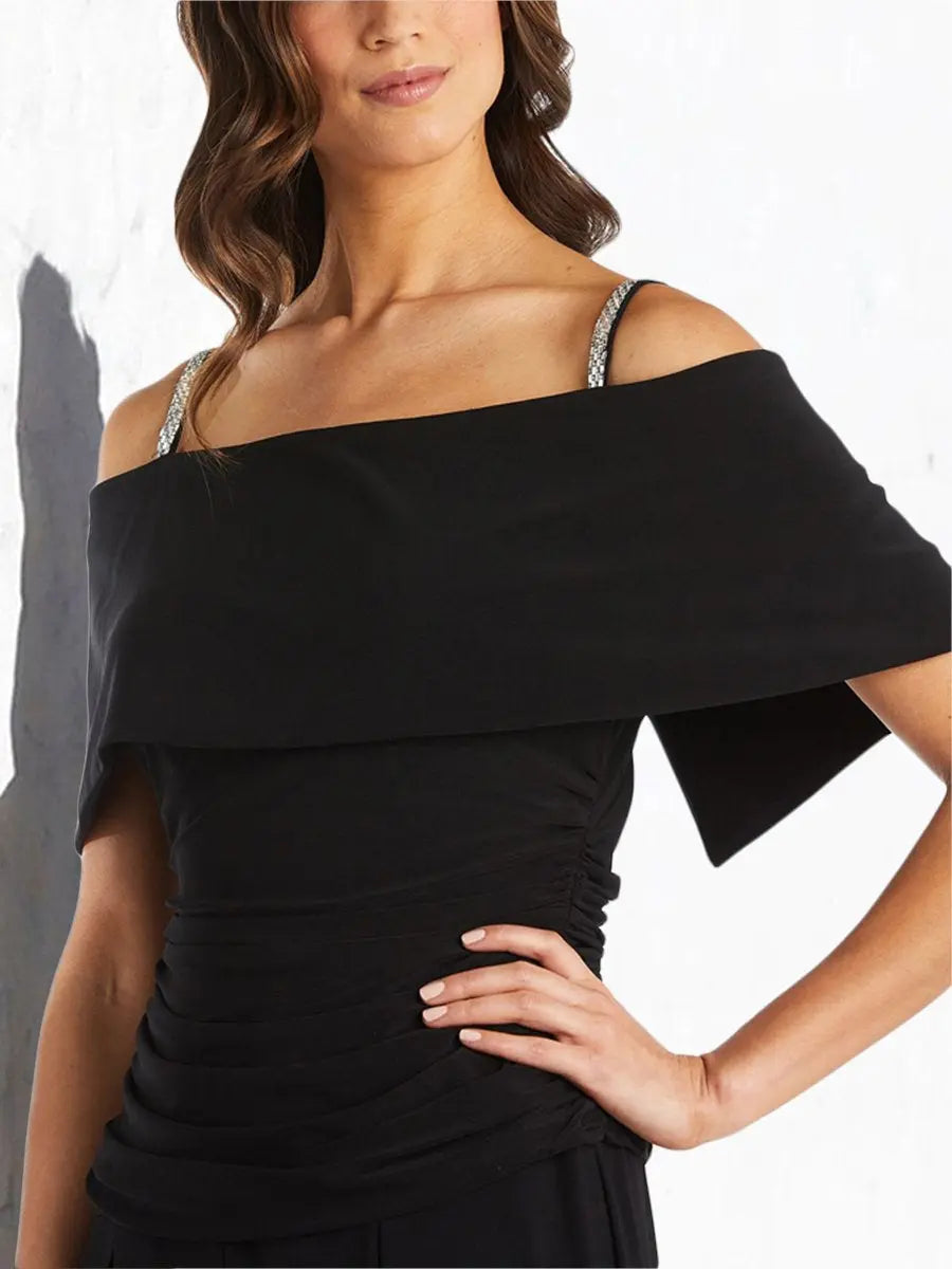 Off Shoulder Zipped Jumpsuit