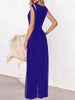 Round Neck Mesh Jumpsuit