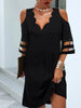 V-Neck Mesh-Panelled Dress
