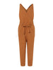V Neck Belted Jumpsuit