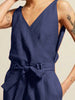 V Neck Belted Jumpsuit