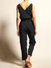 V Neck Belted Jumpsuit