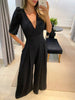 Puffed Sleeves Dressy Jumpsuit
