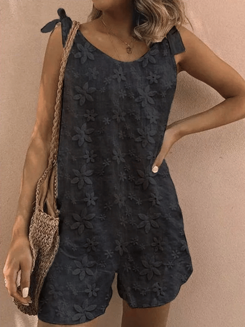 Adjustable Straps Pockets Loose Jumpsuit