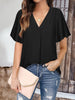 V-Neck Butterfly Sleeves Tops