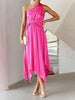 One Shoulder Tie Waist Dress