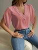 V-Neck Sleeve Lace Chiffon Tops