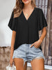 V-Neck Butterfly Sleeves Tops