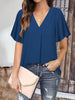 V-Neck Butterfly Sleeves Tops
